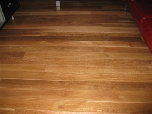 Spotted Gum with water based polyurethane in a matt finish