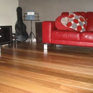 Spotted Gum with water based polyurethane in a matt finish